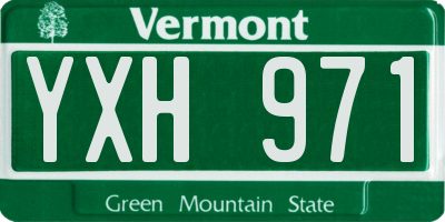 VT license plate YXH971