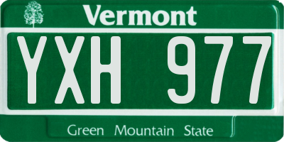 VT license plate YXH977