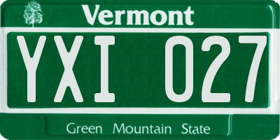 VT license plate YXI027