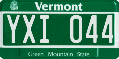 VT license plate YXI044
