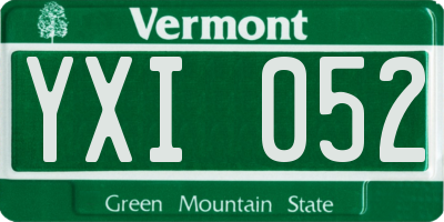 VT license plate YXI052
