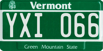 VT license plate YXI066