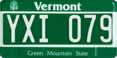VT license plate YXI079