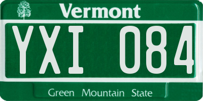 VT license plate YXI084