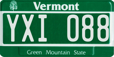 VT license plate YXI088