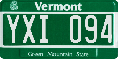 VT license plate YXI094