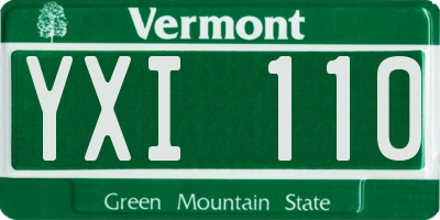 VT license plate YXI110