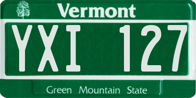 VT license plate YXI127