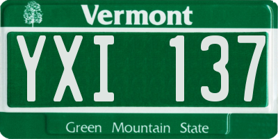 VT license plate YXI137