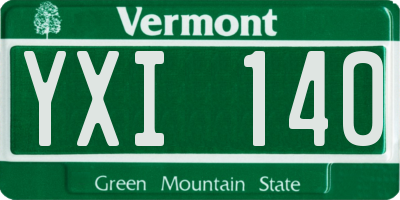 VT license plate YXI140