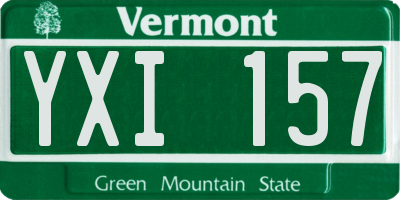 VT license plate YXI157