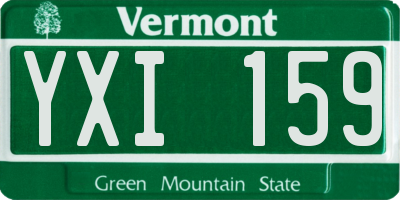 VT license plate YXI159