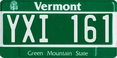 VT license plate YXI161