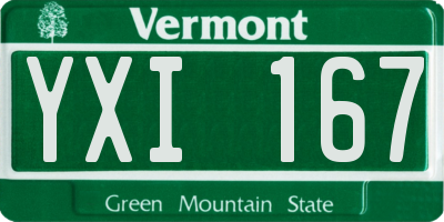 VT license plate YXI167
