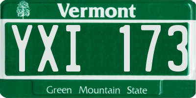 VT license plate YXI173