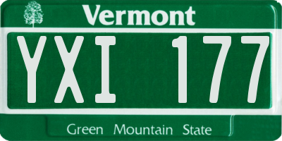VT license plate YXI177