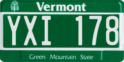 VT license plate YXI178