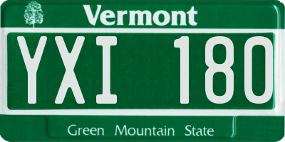 VT license plate YXI180