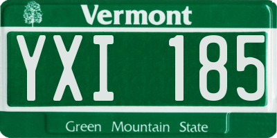VT license plate YXI185