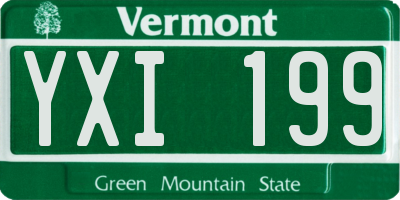 VT license plate YXI199