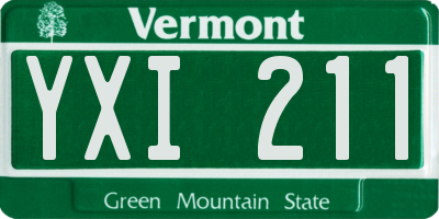 VT license plate YXI211