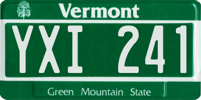 VT license plate YXI241