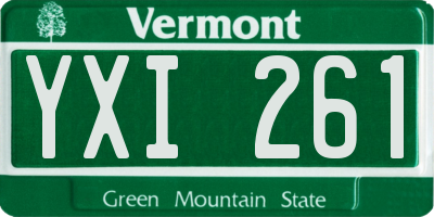 VT license plate YXI261