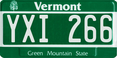 VT license plate YXI266