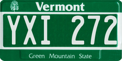 VT license plate YXI272