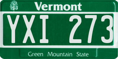 VT license plate YXI273