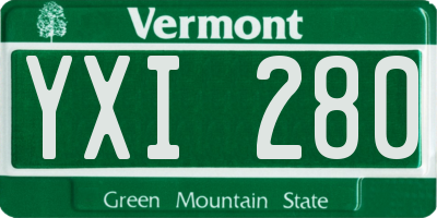 VT license plate YXI280