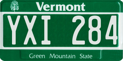 VT license plate YXI284
