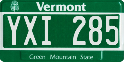 VT license plate YXI285