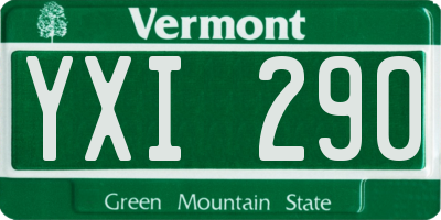 VT license plate YXI290