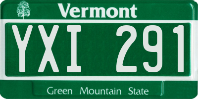 VT license plate YXI291