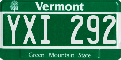 VT license plate YXI292