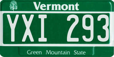 VT license plate YXI293