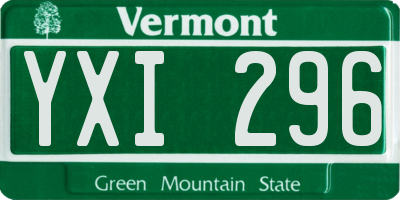 VT license plate YXI296