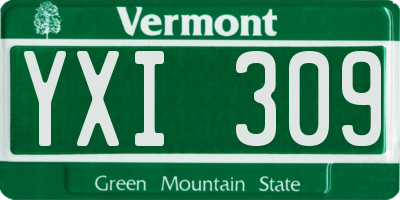 VT license plate YXI309