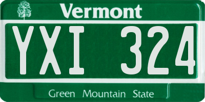 VT license plate YXI324