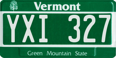 VT license plate YXI327