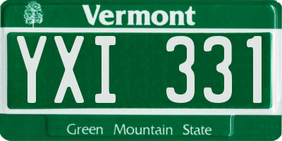 VT license plate YXI331