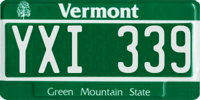 VT license plate YXI339