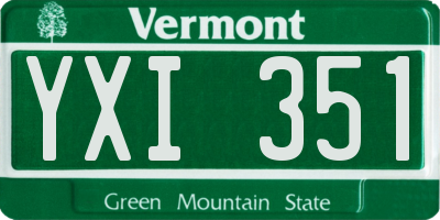 VT license plate YXI351