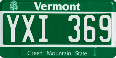 VT license plate YXI369