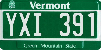 VT license plate YXI391