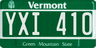 VT license plate YXI410