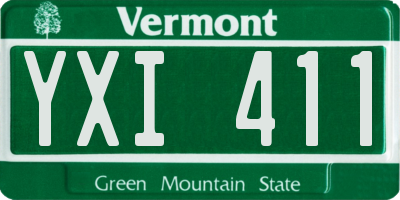 VT license plate YXI411