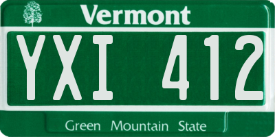 VT license plate YXI412