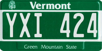 VT license plate YXI424